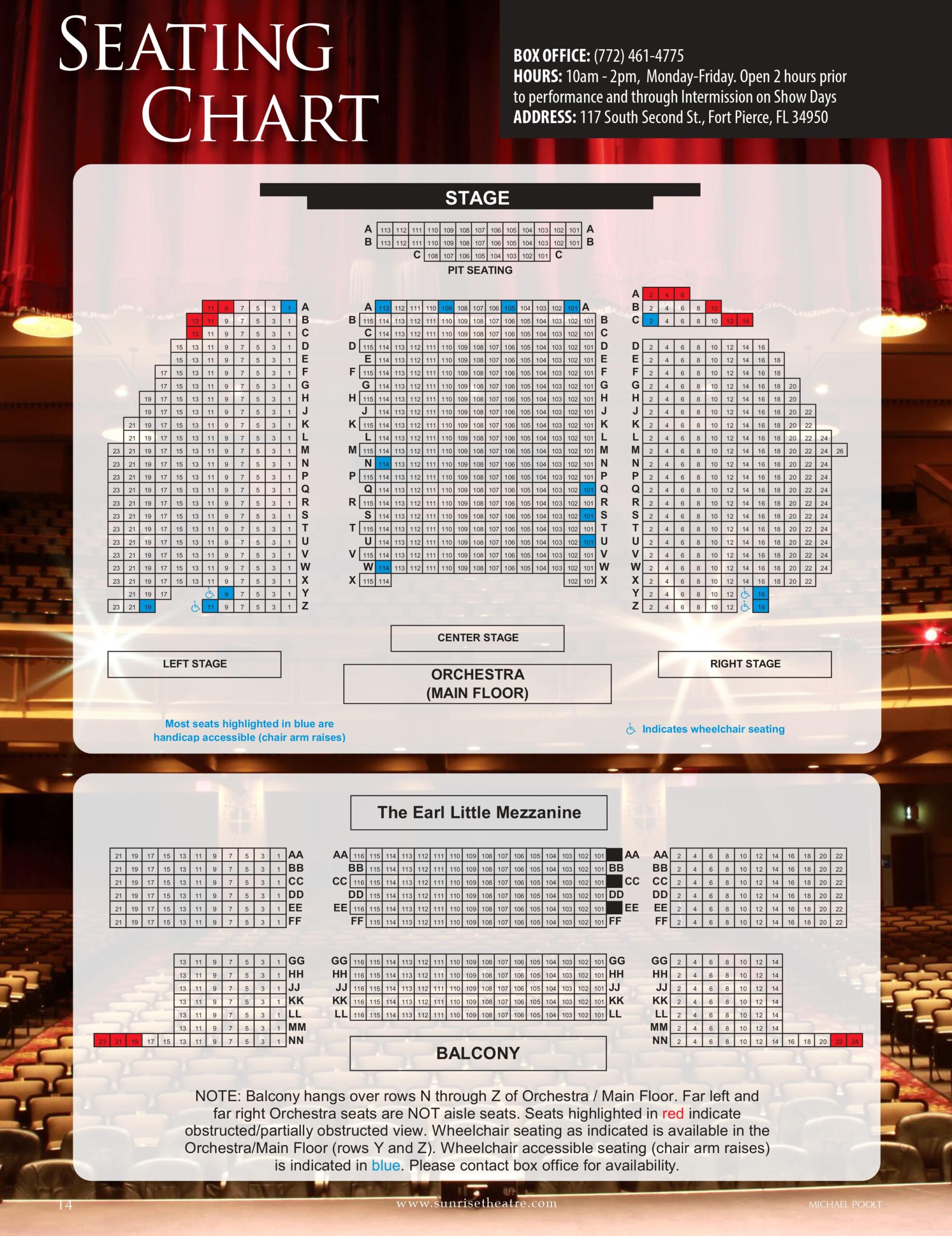 Sunrise Theatre - Seating Scaled